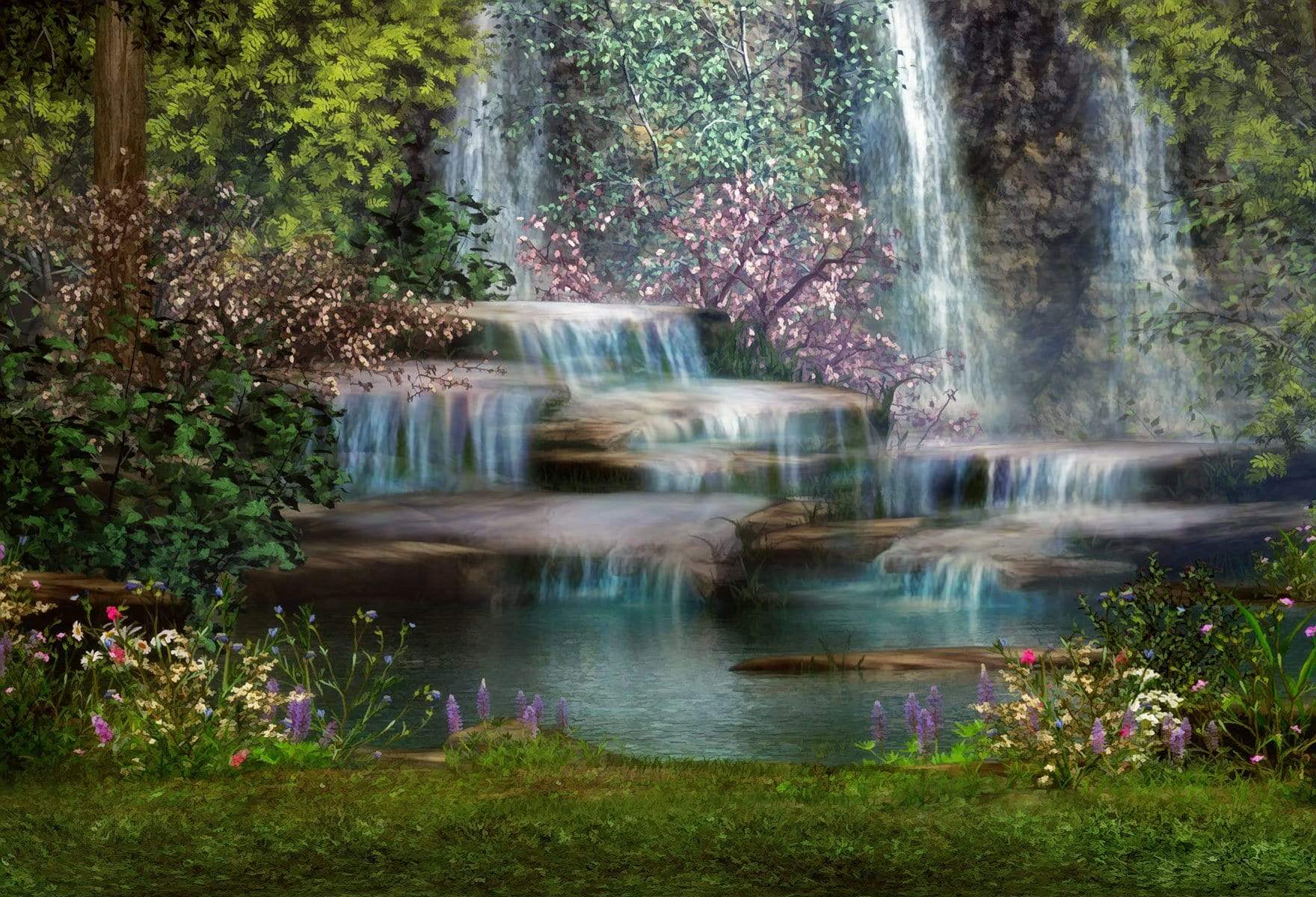 Kate Mermaid Stream Water Spring Backdrop - Image 2