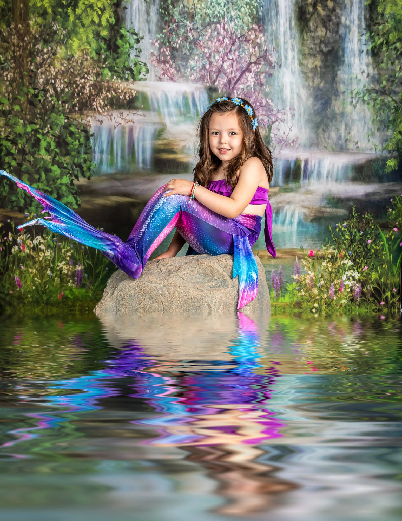 Kate Mermaid Stream Water Spring Backdrop - Image 6
