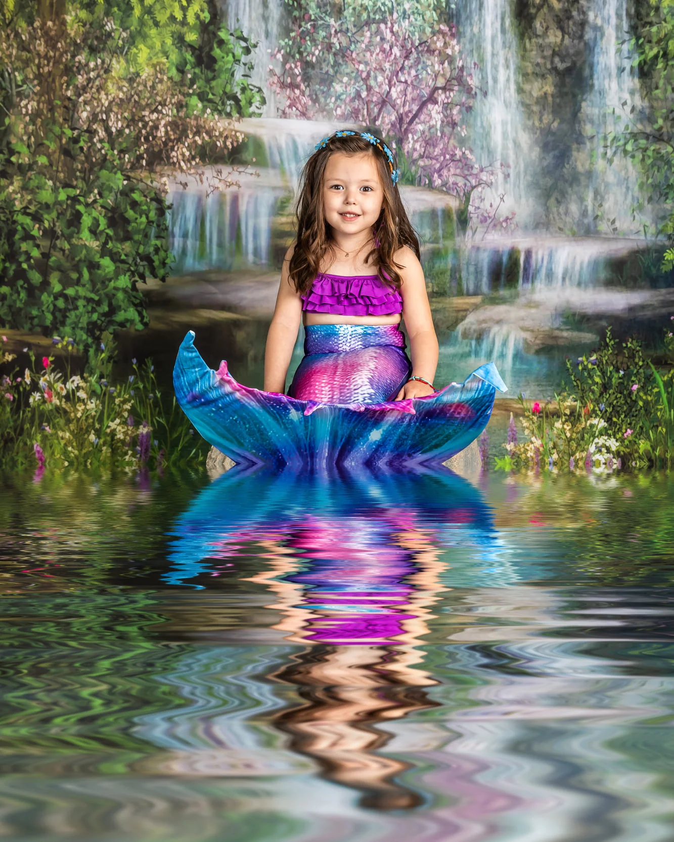 Kate Mermaid Stream Water Spring Backdrop - Image 8