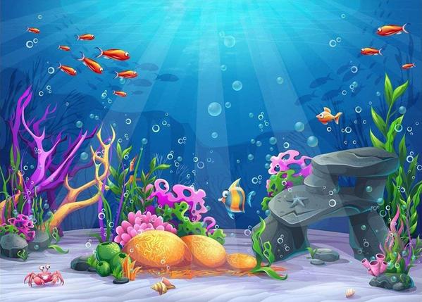 Kate Mermaid Underwater World Scene Backdrops for Photography - Image 2