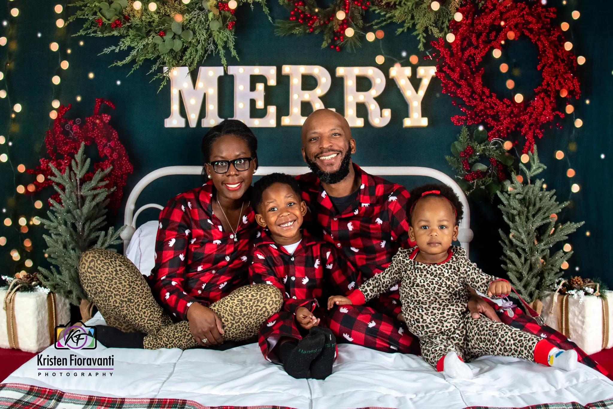 Kate Sparkle Merry Christmas Headboard Fleece Backdrop Designed By Mandy Ringe Photography - Image 3
