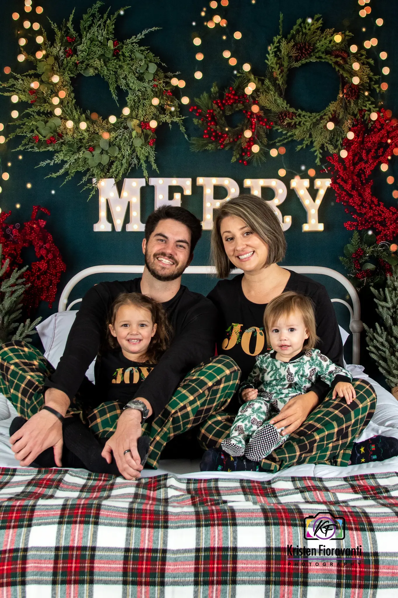 Kate Sparkle Merry Christmas Headboard Fleece Backdrop Designed By Mandy Ringe Photography - Image 4