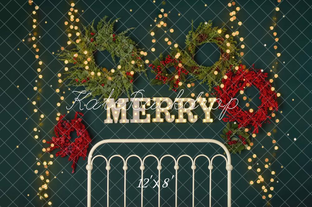 Kate Sparkle Merry Christmas Headboard Fleece Backdrop Designed By Mandy Ringe Photography - Image 8