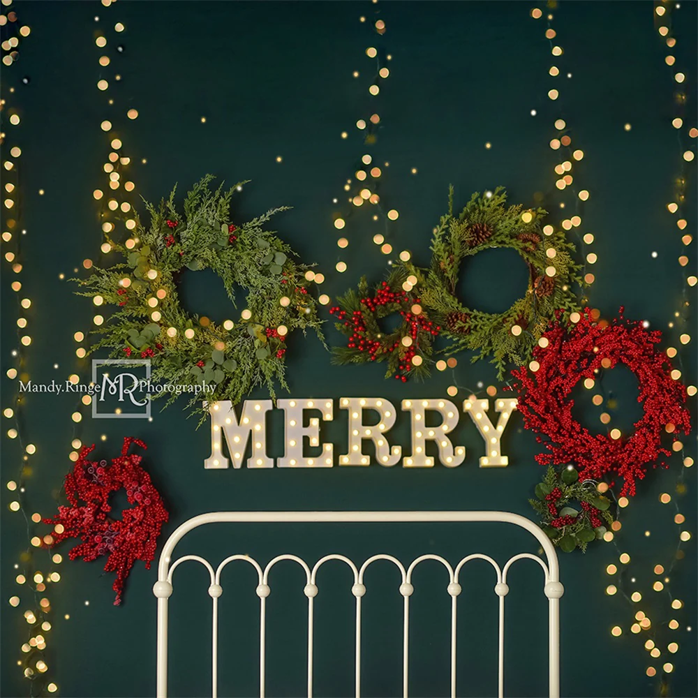 Kate Merry Christmas Headboard Sparkle Backdrop Designed By Mandy Ringe Photography - Image 5