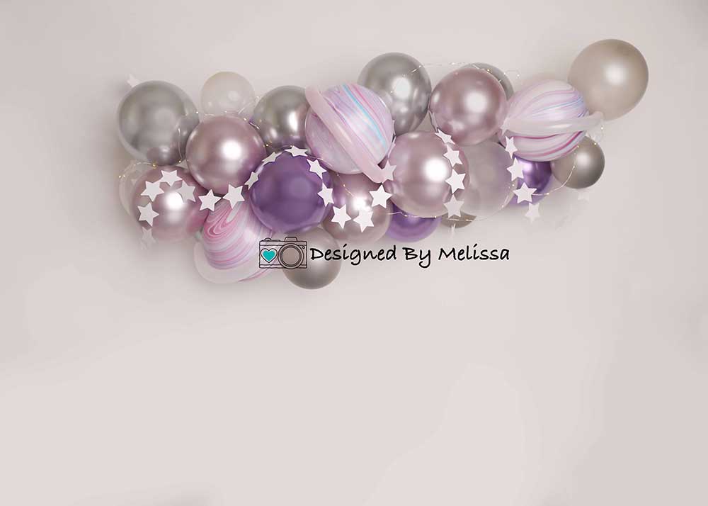 Kate Metallic Balloon Garland Space Backdrop Designed by Melissa King - Image 2