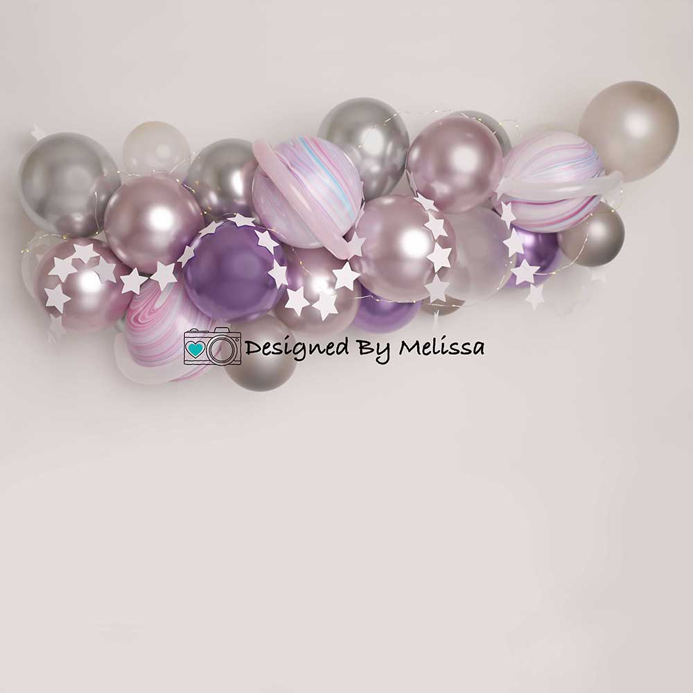 Kate Metallic Balloon Garland Space Backdrop Designed by Melissa King - Image 3