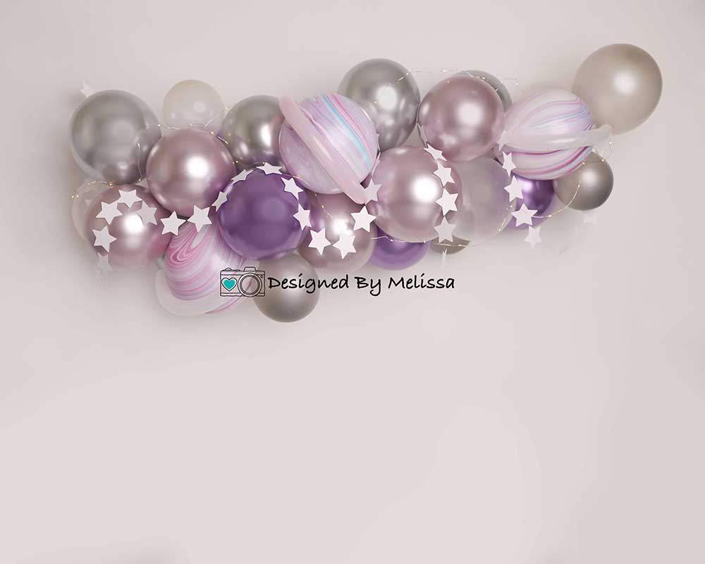 Kate Metallic Balloon Garland Space Backdrop Designed by Melissa King - Image 4