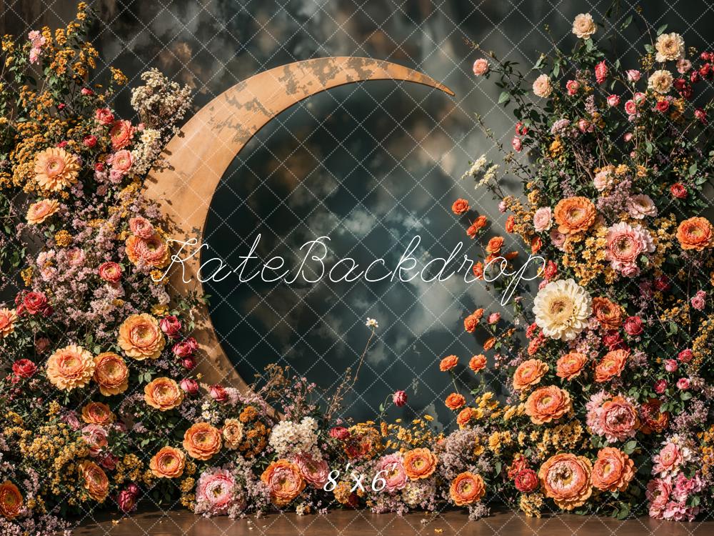 Kate Mother's Day Floral Crescent Moon Backdrop Designed by Emetselch - Image 4