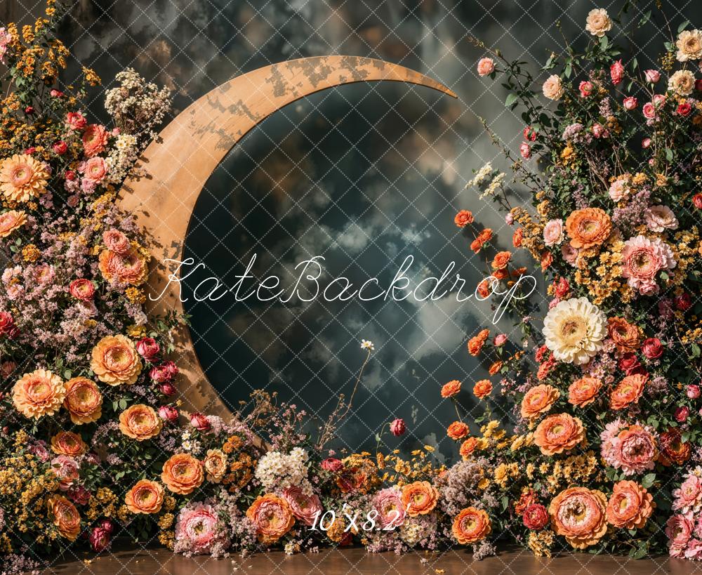 Kate Mother's Day Floral Crescent Moon Backdrop Designed by Emetselch - Image 5