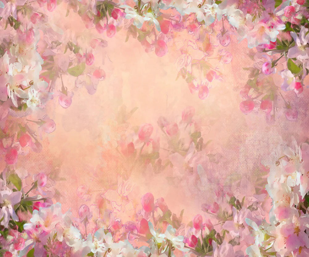 Kate Mother's Day Pink Flowers Backdrop for Photography - Image 3