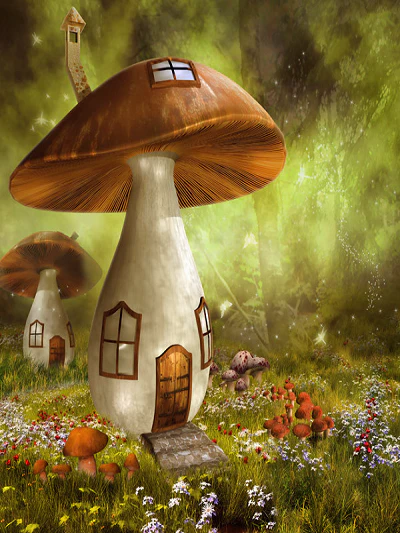 Kate Mushroom House Backdrops for Children Photography