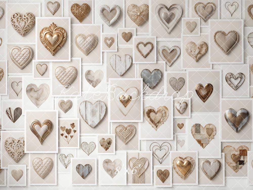 Kate Neutral Heart Wall Backdrop Designed by Mini MakeBelieve - Image 3