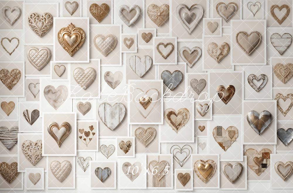 Kate Neutral Heart Wall Backdrop Designed by Mini MakeBelieve - Image 4