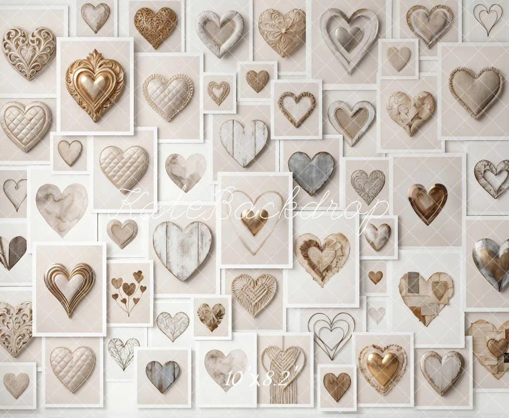 Kate Neutral Heart Wall Backdrop Designed by Mini MakeBelieve - Image 6