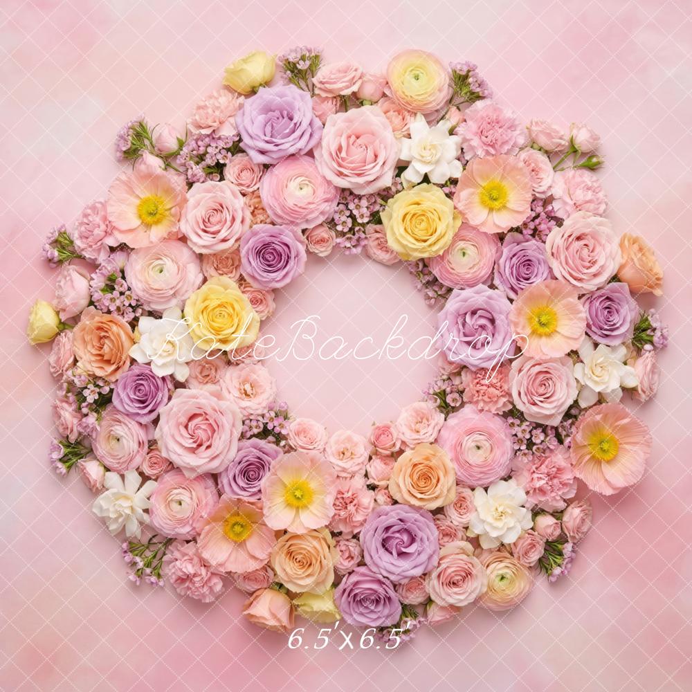Kate Newborn Floral Pink Backdrop Designed by Mini MakeBelieve - Image 2