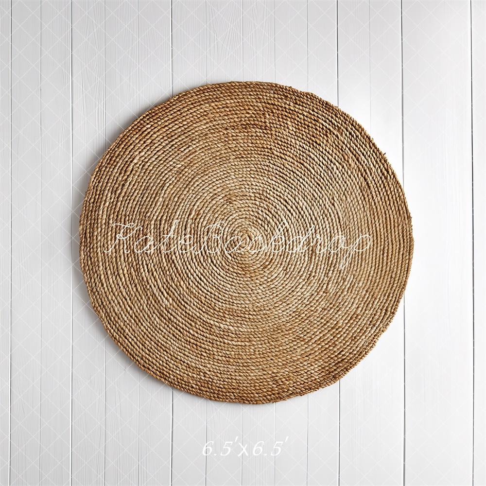 Kate Newborn Natural Woven Circle Floor Backdrop Designed by Mini MakeBelieve - Image 2