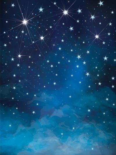 Kate Night Blue Sky Stars Light Glitter Backdrop Children