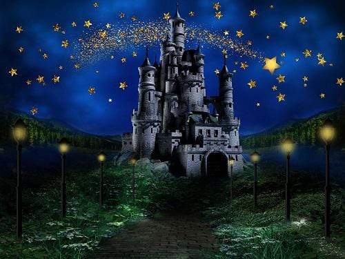 Kate Night Sky Star Castle Children Backdrop Designed by Jerry_Sina