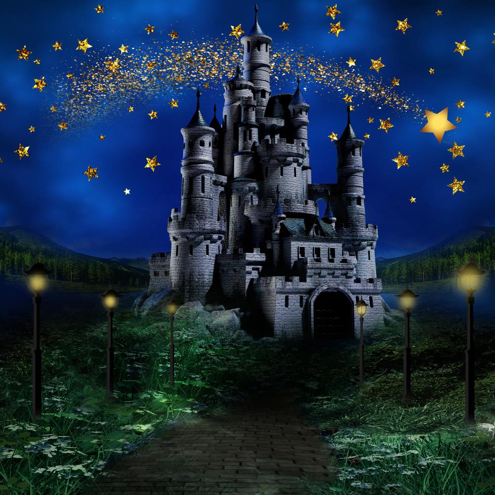 Kate Night Sky Star Castle Children Backdrop Designed by Jerry_Sina - Image 2