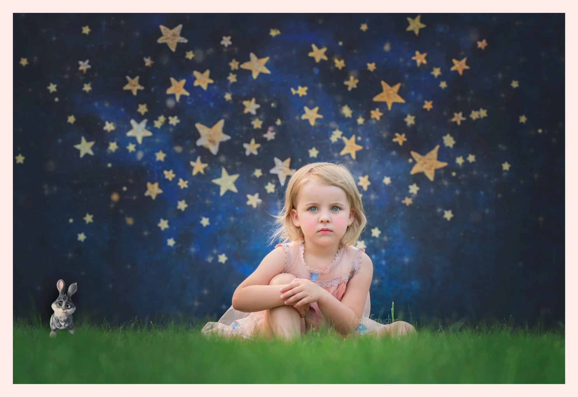 Kate Night Sky Gold Stars Backdrop Designed by Mandy Ringe Photography - Image 4