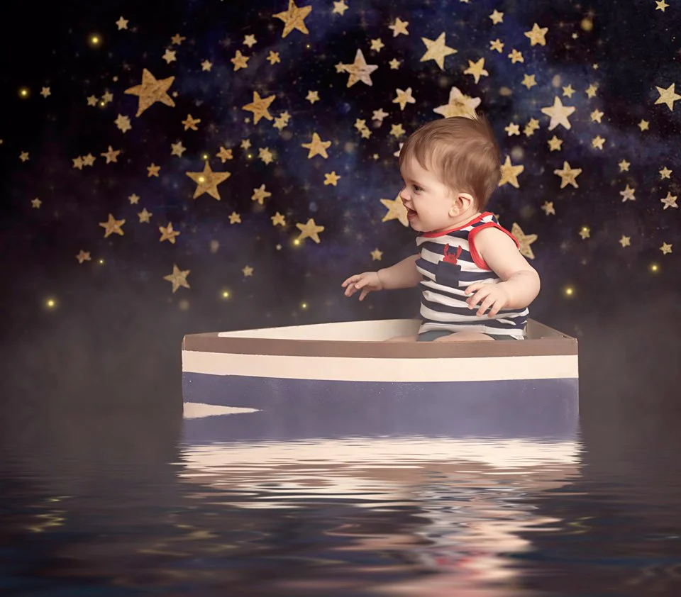 Kate Night Sky Gold Stars Backdrop Designed by Mandy Ringe Photography - Image 5