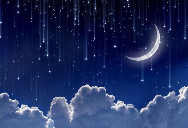 Kate Night Sky with Moon and Cloud Children Backdrop for Photography - Image 2