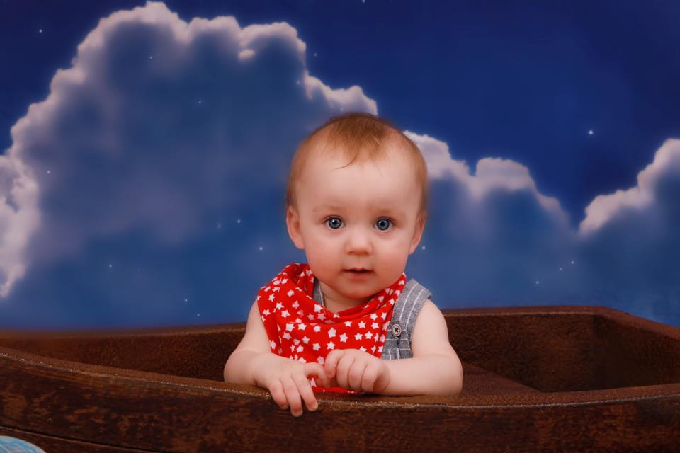 Kate Night Sky with Moon and Cloud Children Backdrop for Photography - Image 3