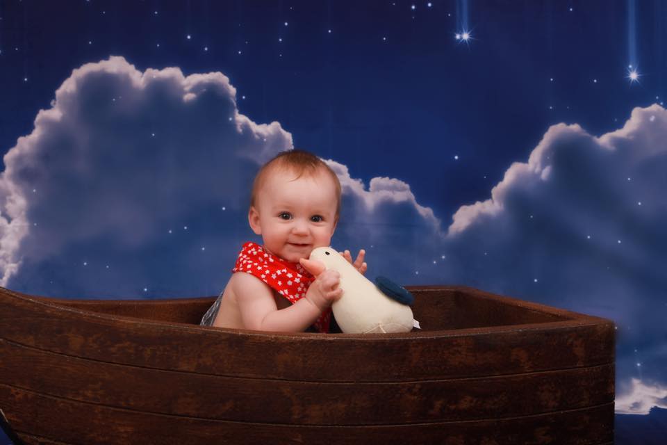 Kate Night Sky with Moon and Cloud Children Backdrop for Photography - Image 4