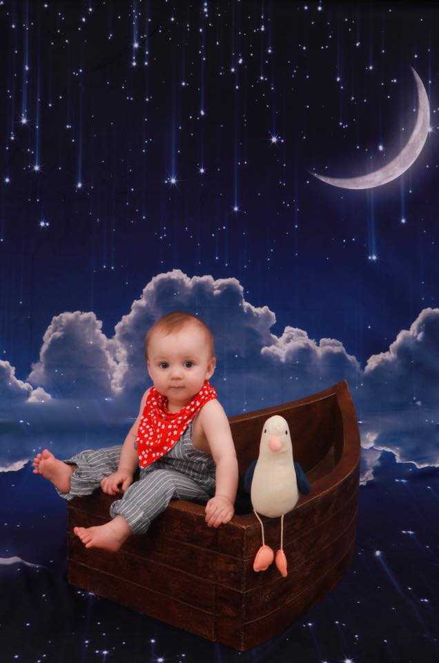 Kate Night Sky with Moon and Cloud Children Backdrop for Photography - Image 6
