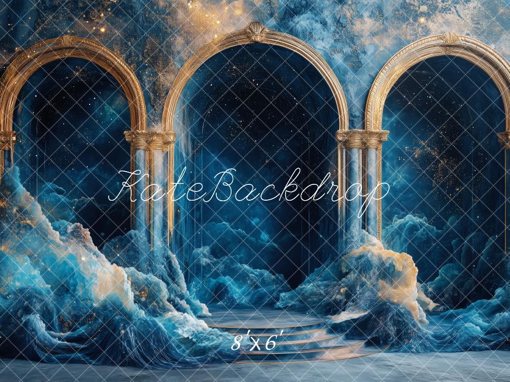 Kate Ocean Fantasy Arches Blue Backdrop Designed by Patty Robert - Image 3