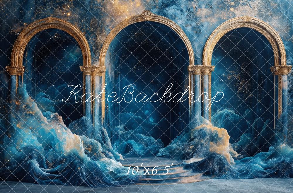 Kate Ocean Fantasy Arches Blue Backdrop Designed by Patty Robert - Image 4
