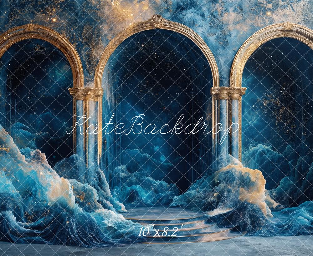 Kate Ocean Fantasy Arches Blue Backdrop Designed by Patty Robert - Image 5