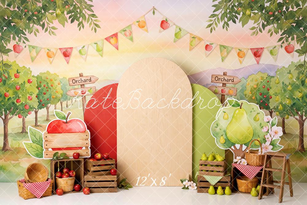 Kate Orchard Apple Pear Trees Fleece Backdrop Designed by Patty Robert - Image 4