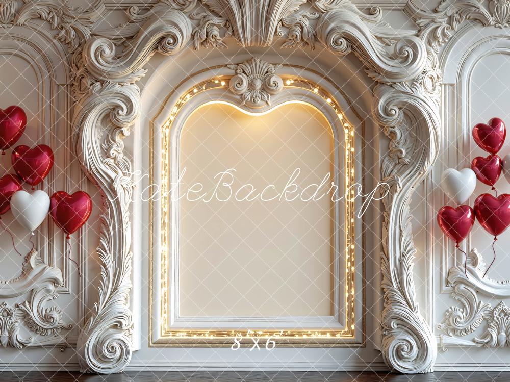 Kate Valentine Ornate Arch Heart Balloons Backdrop Designed by Mini MakeBelieve - Image 3