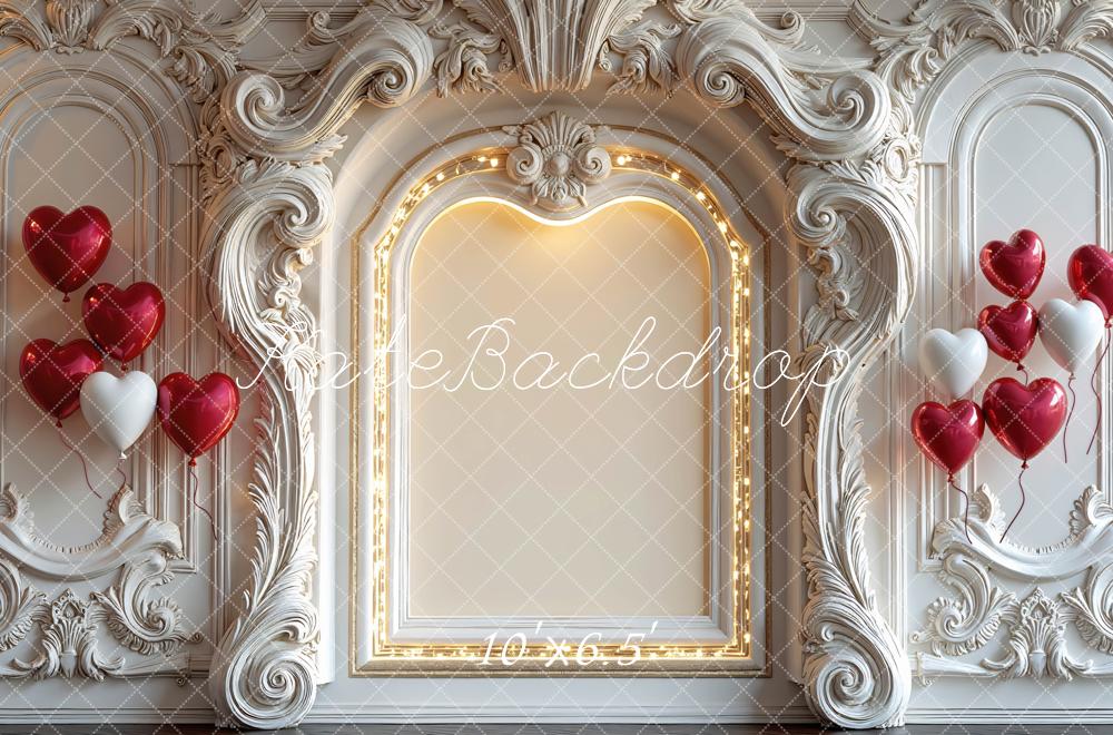 Kate Valentine Ornate Arch Heart Balloons Backdrop Designed by Mini MakeBelieve - Image 4