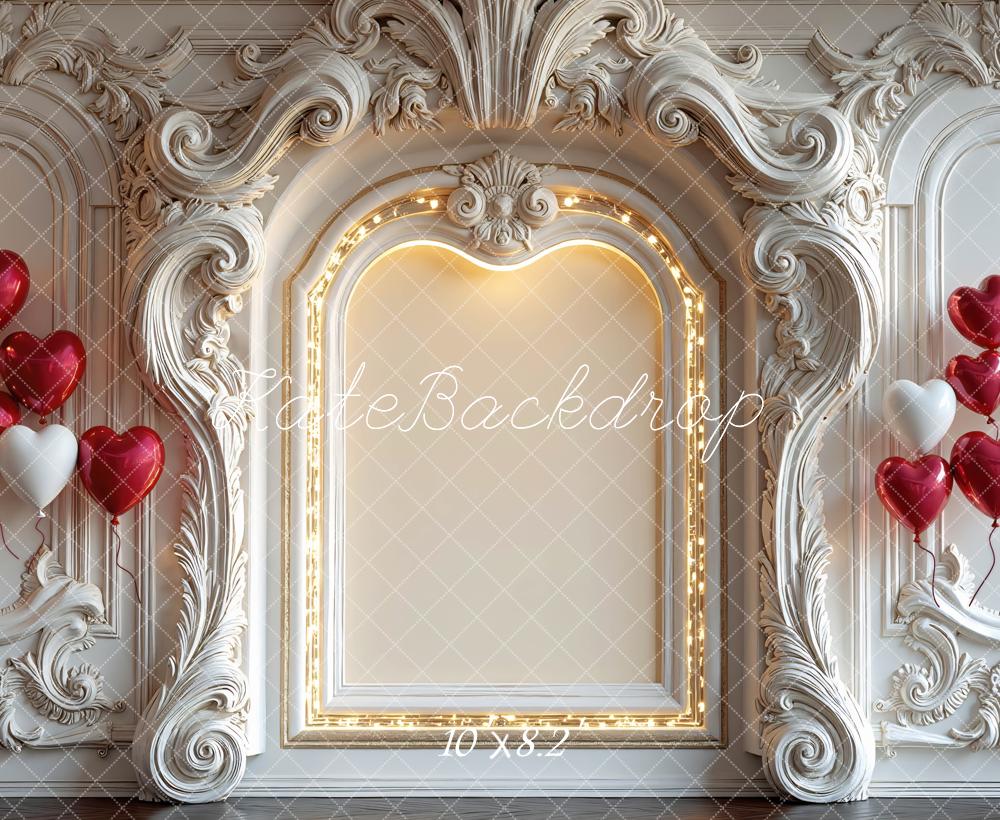 Kate Valentine Ornate Arch Heart Balloons Backdrop Designed by Mini MakeBelieve - Image 6