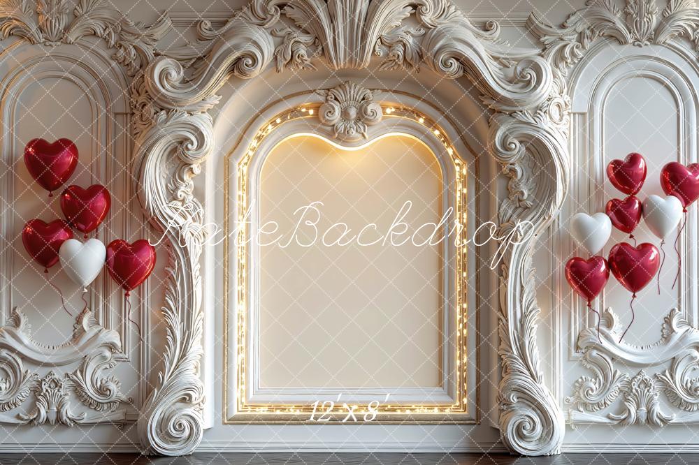 Kate Valentine Ornate Arch Heart Balloons Backdrop Designed by Mini MakeBelieve - Image 8