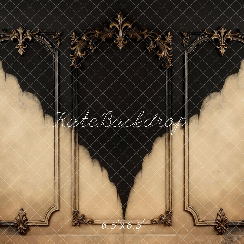 Kate Ornate Vintage Wall Black Beige Backdrop Designed by Mini MakeBelieve - Image 2