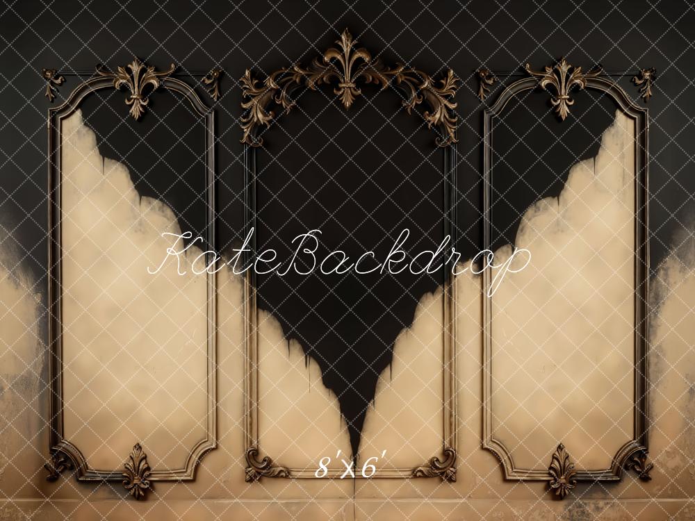 Kate Ornate Vintage Wall Black Beige Backdrop Designed by Mini MakeBelieve - Image 3