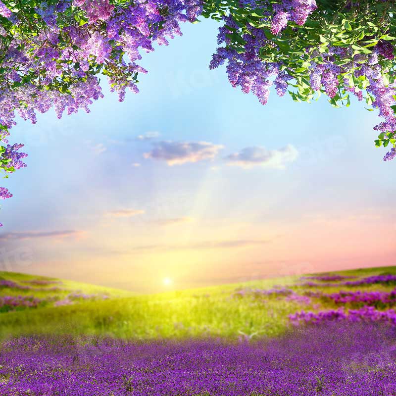 Kate Lavender Sunset Scenery Backdrop for Photography - Image 4