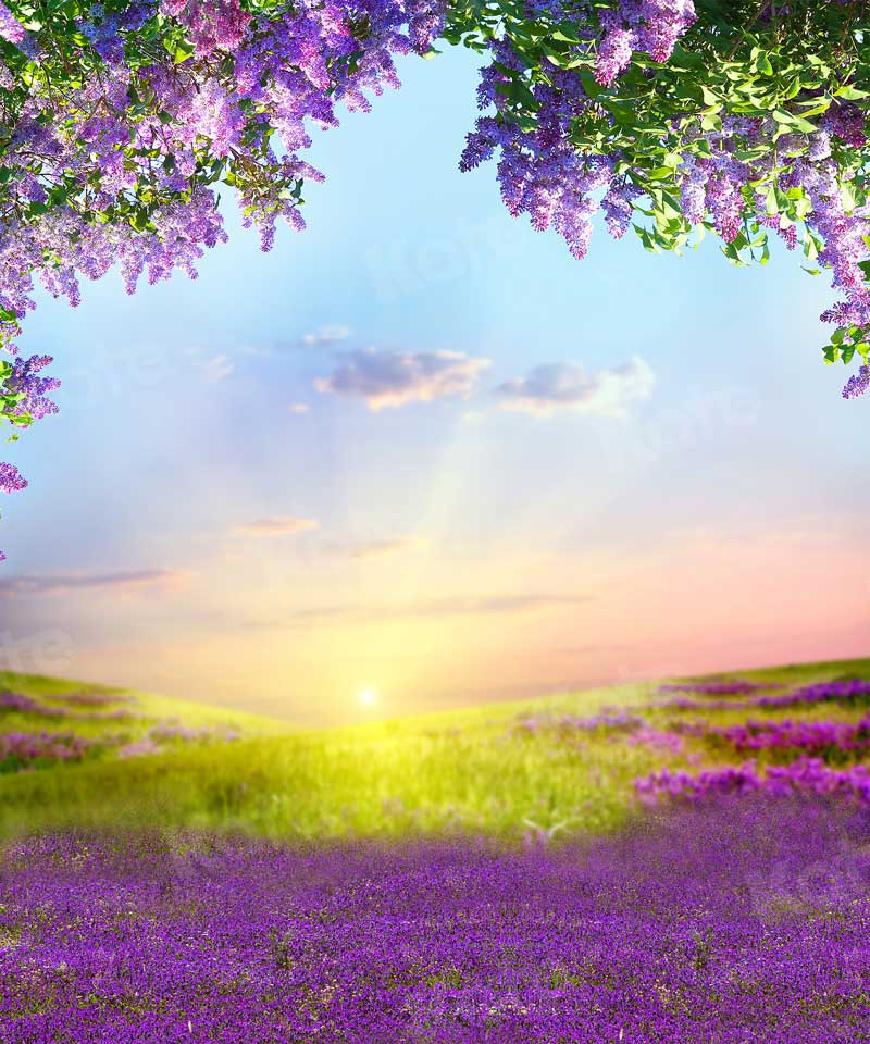 Kate Lavender Sunset Scenery Backdrop for Photography - Image 5