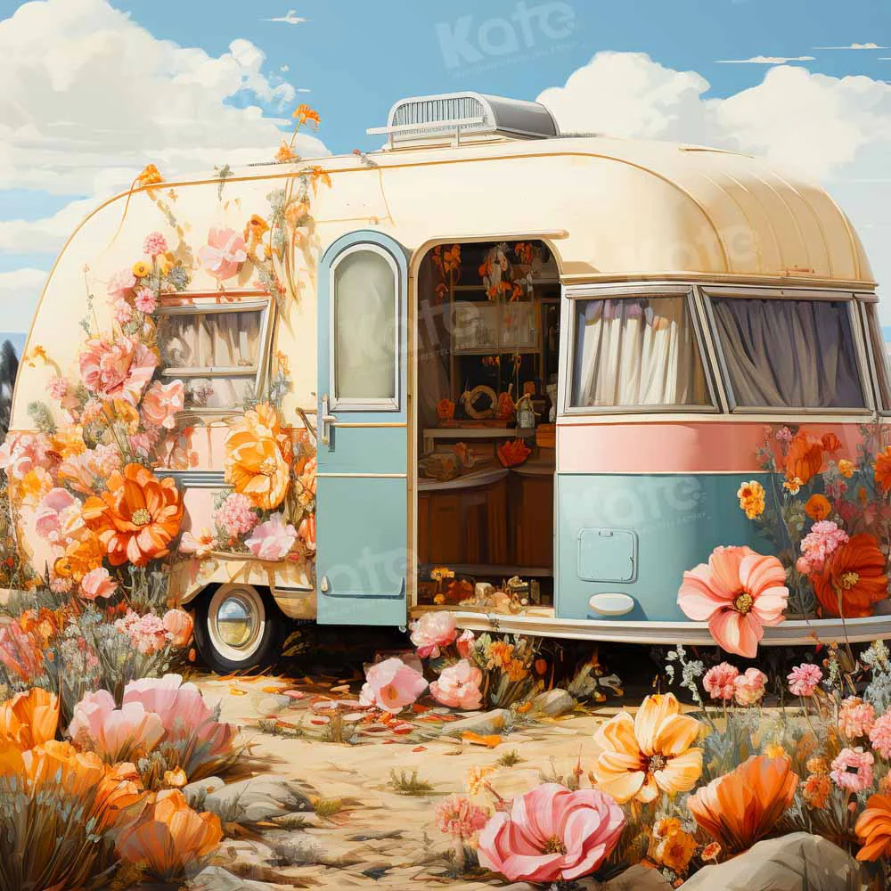 Kate Outdoor Spring Flower Cart Backdrop Designed by GQ - Image 2
