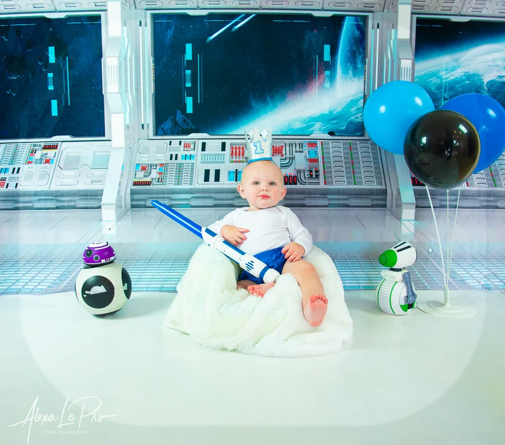 Kate Outer Space Pod Universe Backdrop for Children Photography - Image 3