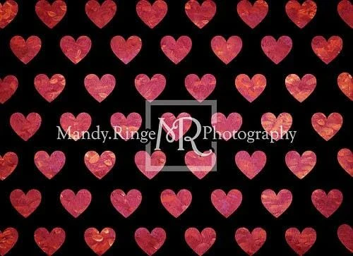 Kate Painted Heart Pattern Valentines Backdrop Designed By Mandy Ringe Photography - Image 2
