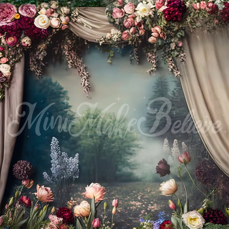 Kate Painterly Fine Art Floral Vintage Backdrop Designed by Mini MakeBelieve - Image 2