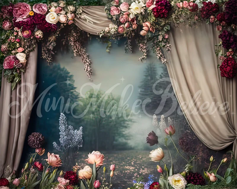 Kate Painterly Fine Art Floral Vintage Backdrop Designed by Mini MakeBelieve - Image 3