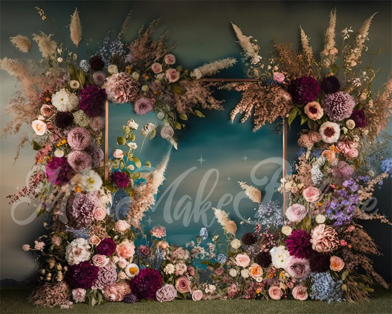 Kate Painterly Fine Art Frame Spring Flowers Fleece Backdrop Designed by Mini MakeBelieve - Image 8