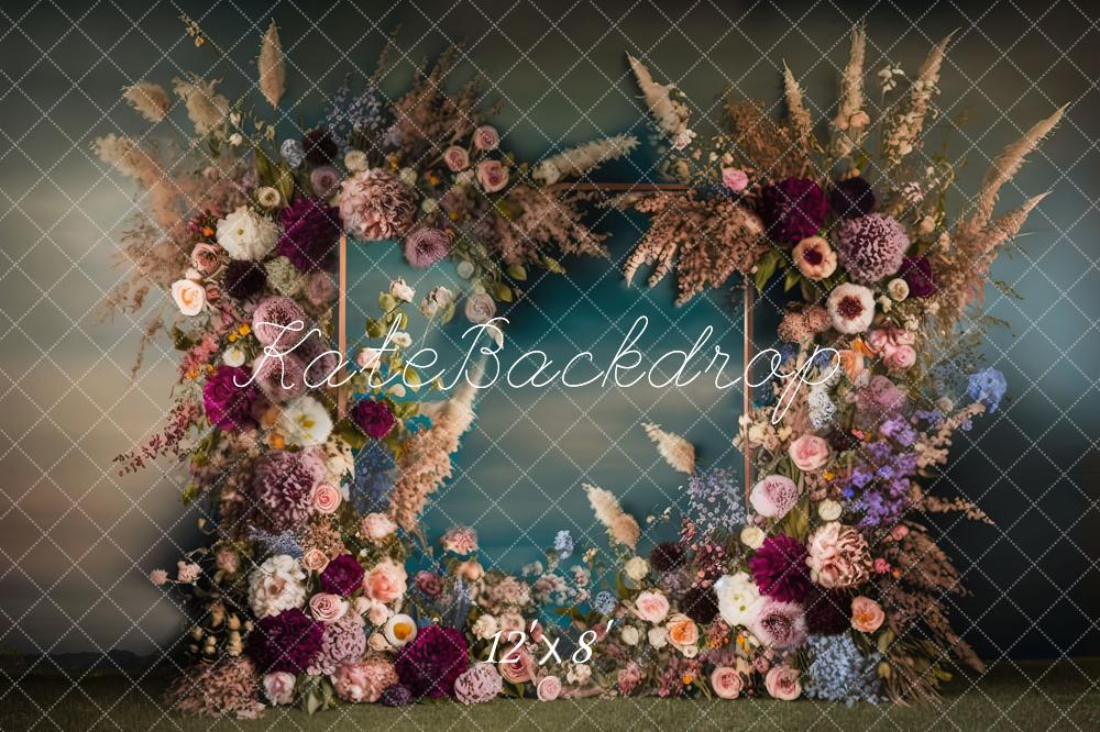 Kate Painterly Fine Art Frame Spring Flowers Fleece Backdrop Designed by Mini MakeBelieve - Image 9