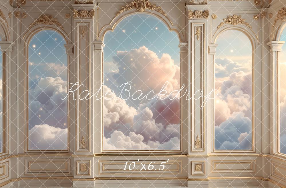 Kate Palace Arched Windows Clouds Backdrop Designed by Mini MakeBelieve - Image 4