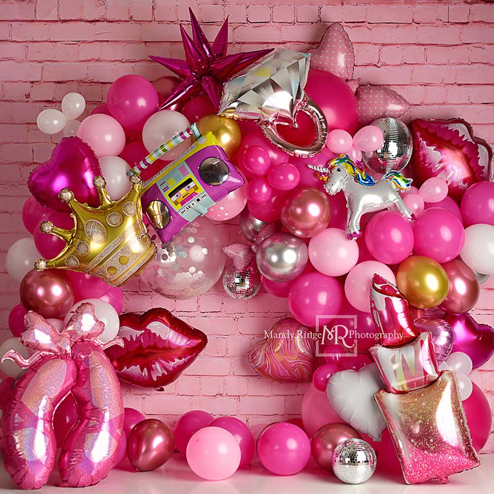 Kate Party Girly Doll Pink Cake Smash Backdrop Designed by Mandy Ringe Photography - Image 3